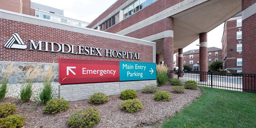 Man Crashes Car into Middlesex Hospital, Sets Self on Fire