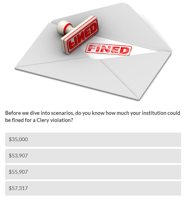 What Would You Do in These Clery Crime Scenarios?, slide 0