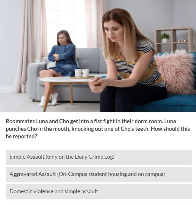 What Would You Do in These Clery Crime Scenarios?, slide 6