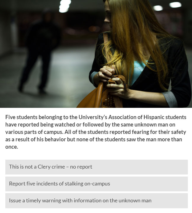 What Would You Do in These Clery Crime Scenarios?, slide 12