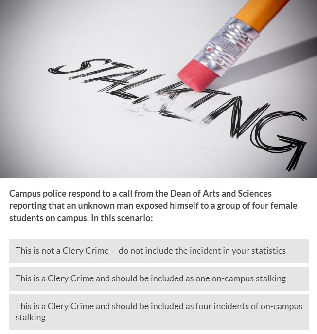 What Would You Do in These Clery Crime Scenarios?, slide 2