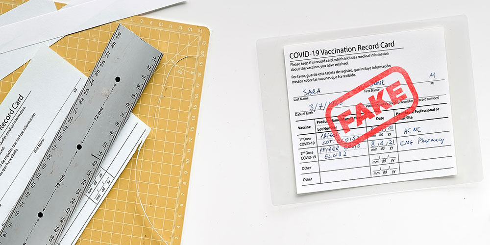 Fake COVID Vaccine Cards