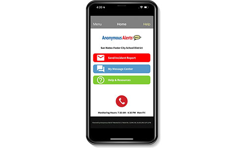 San Mateo-Foster City School District Adopts Anonymous Alerts Incident Reporting App