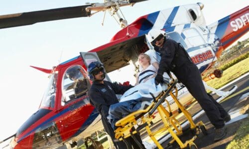 ambulance, medevac, helicopter