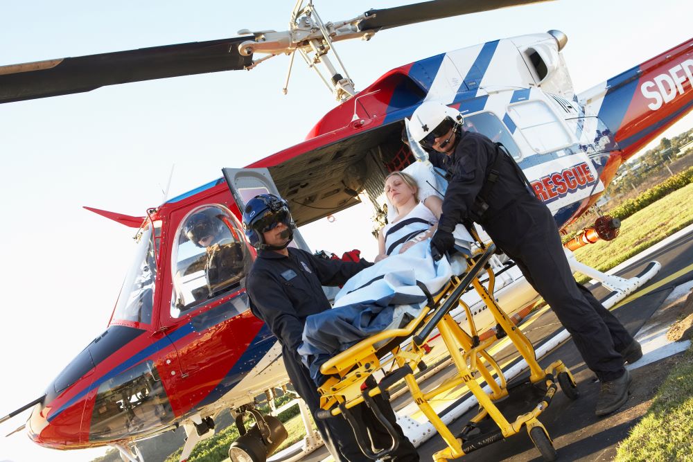ambulance, medevac, helicopter