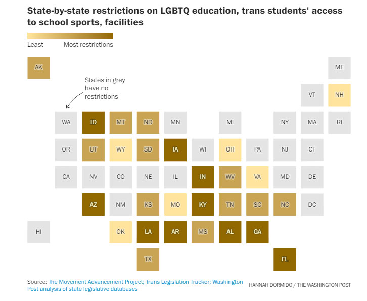 School Hate Crimes Tripled in States with Anti-LGBTQ+ Laws