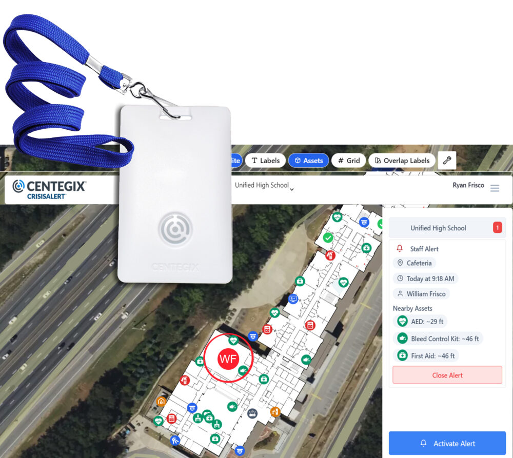 CENTEGIX CrisisAlert Enables Rapid Response to Safety and Security Incidents, panic alarms, mobile duress, emergency communications