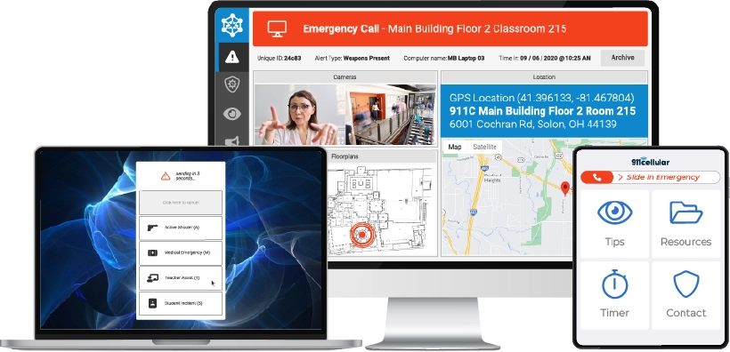 911Cellular Mobile Safety App Enables Campuses to Be Proactive with Their Safety and Security Initiatives, panic alarms, panic buttons
